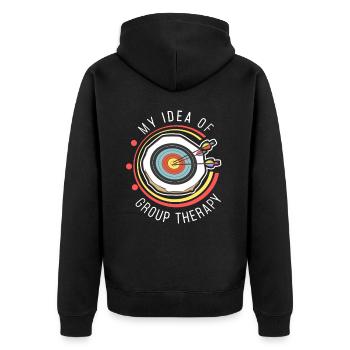 Tir à l'arc cadeau sportif cible - Veste à capuche bio Premium Unisexe - noir - Dos - Nico (187cm)