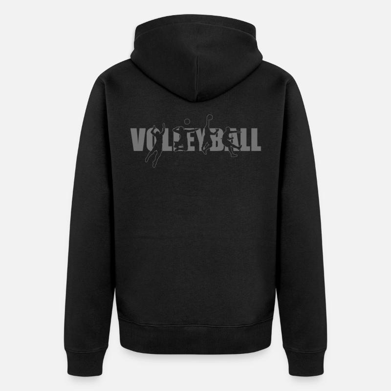 volley-ball - Veste à capuche bio Premium Unisexe - noir