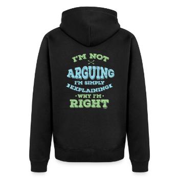 Drôle sarcastique Sarcast Sauvagerie je ne suis pas - Veste à capuche bio Premium Unisexe - noir - Dos - Nico (187cm)