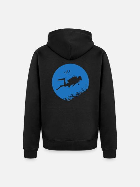 Cadeau de plongée - Veste à capuche bio Premium Unisexe - noir