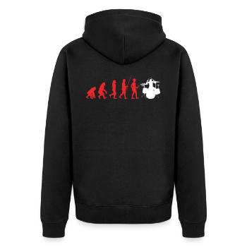 Music Lovers Drumming Musicians Drums Rock Bands - Unisex Premium Organic Zip Hoodie - black - Back - Nico (187cm)
