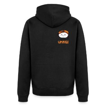 Unagi Drôle grillé Poisson Design comique - Veste à capuche bio Premium Unisexe - noir - Dos - Nico (187cm)