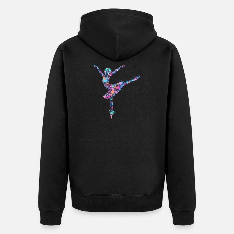 Splash Ballet Ballerina - Veste à capuche bio Premium Unisexe - noir