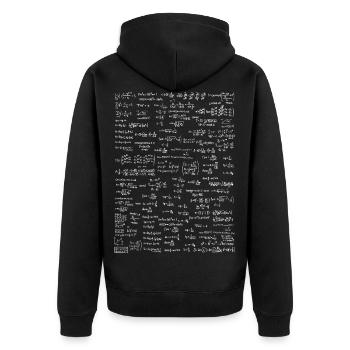 Aide-mémoire sur le formulaire - Veste à capuche bio Premium Unisexe - noir - Dos - Nico (187cm)