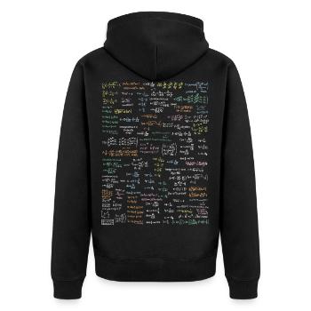 Maths de collection de formule - Veste à capuche bio Premium Unisexe - noir - Dos - Nico (187cm)