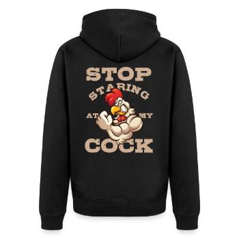 Chicken Hen Poultry Farmers Animal Lovers Gift - Unisex Premium Organic Zip Hoodie - black - Back - Nico (187cm)