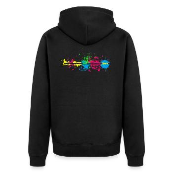 Cadeaux Musicien Flûte Flûte - Veste à capuche bio Premium Unisexe - noir - Dos - Nico (187cm)