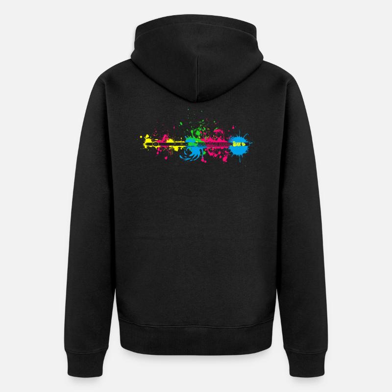 Flöte Querflöte Musiker Geschenke - Unisex Premium Bio Zip Hoodie - Schwarz