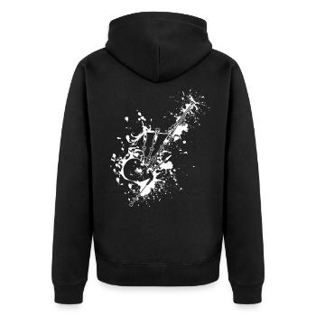 Cadeaux musicien cornemuse Ecosse cornemuse - Veste à capuche bio Premium Unisexe - noir - Dos - Nico (187cm)
