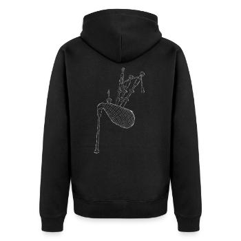 Cadeaux musicien cornemuse Ecosse cornemuse - Veste à capuche bio Premium Unisexe - noir - Dos - Nico (187cm)