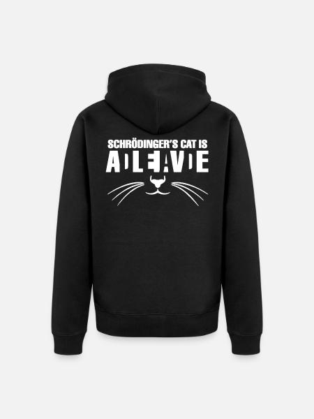 Schrödinger's cat - Unisex Premium Organic Zip Hoodie - black