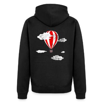 Montgolfière Ballon Nuages Cadeau - Veste à capuche bio Premium Unisexe - noir - Dos - Nico (187cm)
