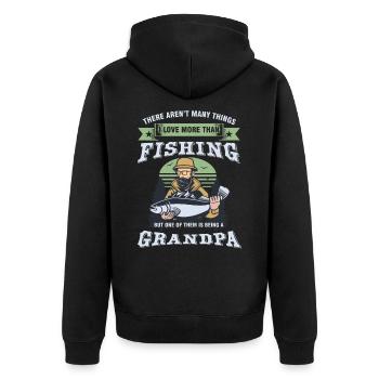 Pêche Pêcheur Poissons Poisson Cadeau J'aime Plus - Veste à capuche bio Premium Unisexe - noir - Dos - Nico (187cm)