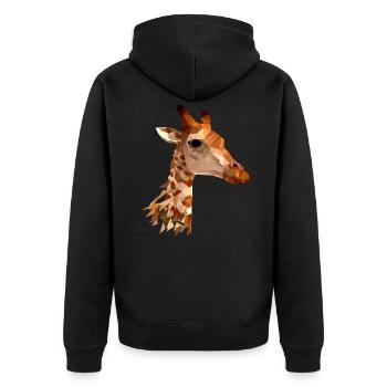 girafe - Veste à capuche bio Premium Unisexe - noir - Dos - Nico (187cm)