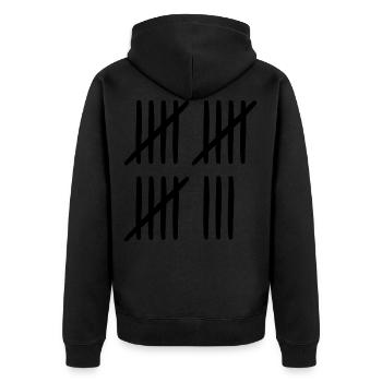 Tally 18 years old 18th birthday black - Unisex Premium Organic Zip Hoodie - black - Back - Nico (187cm)