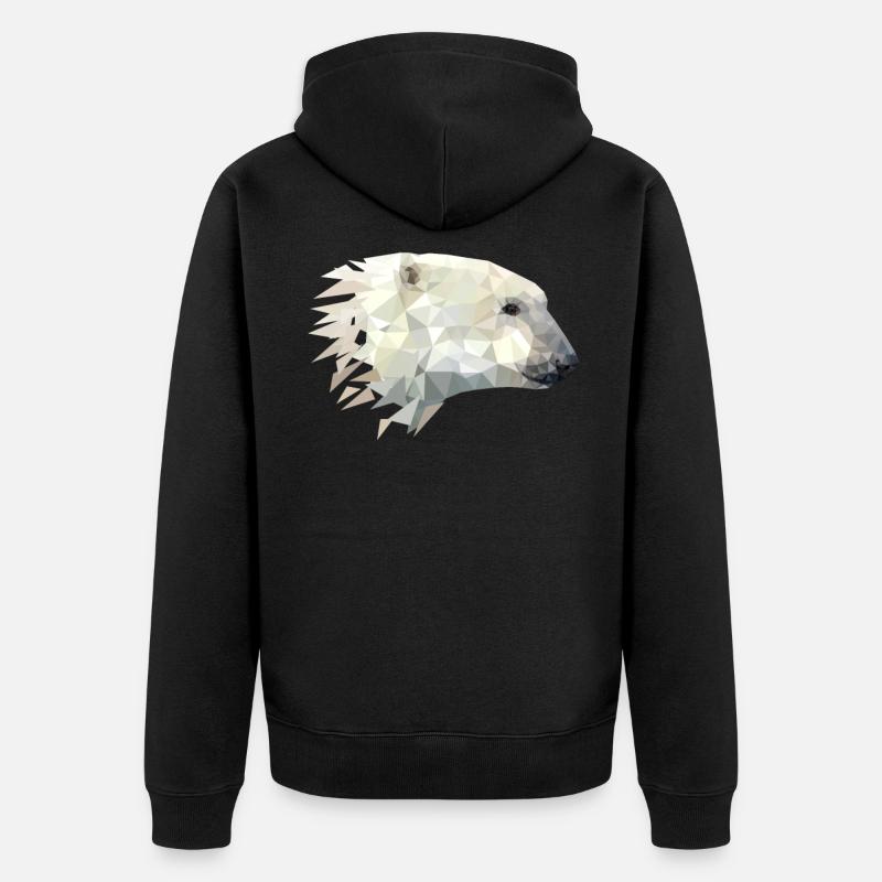 Conception de l'ours polaire - Veste à capuche bio Premium Unisexe - noir