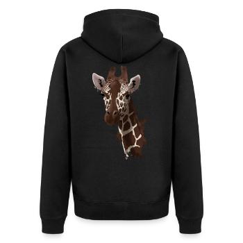 girafe - Veste à capuche bio Premium Unisexe - noir - Dos - Nico (187cm)