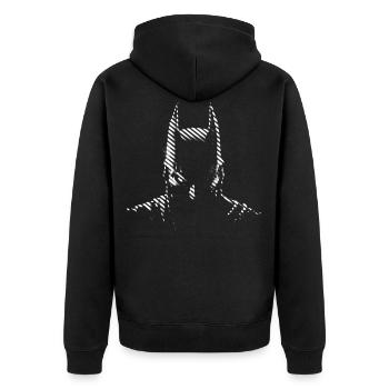 Batman black & white Silhouette - Unisex Premium Organic Zip Hoodie - black - Back - Nico (187cm)