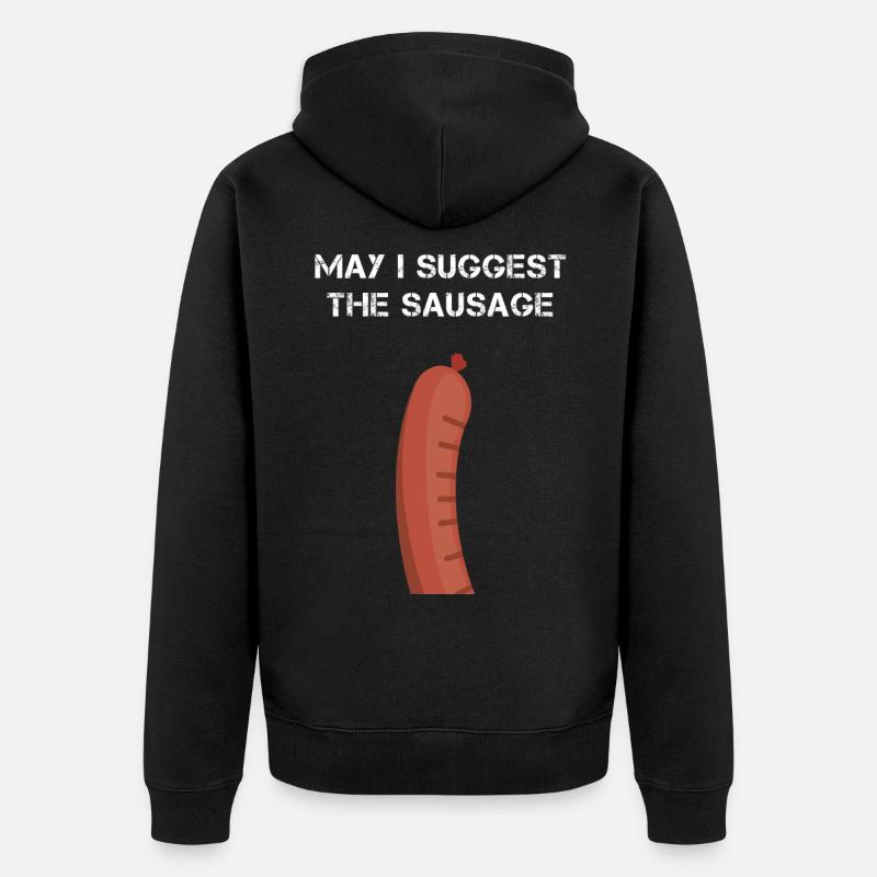 Puis-je suggérer la saucisse - Veste à capuche bio Premium Unisexe - noir