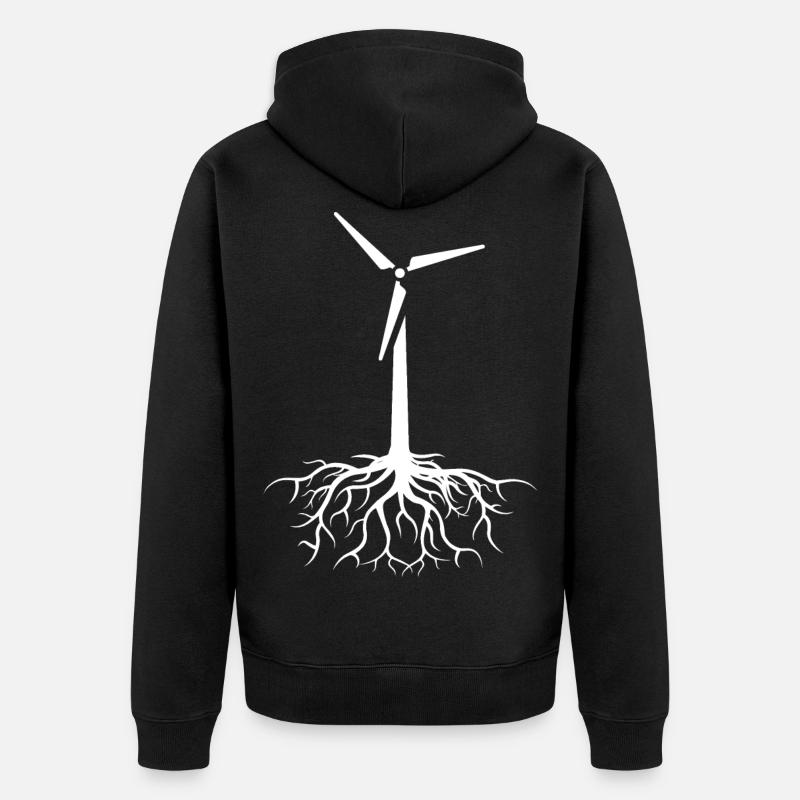 énergie éolienne - Veste à capuche bio Premium Unisexe - noir