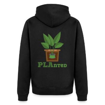 3D Printing PLAnted Funny 3D Print Filament - Unisex Premium Organic Zip Hoodie - black - Back - Nico (187cm)