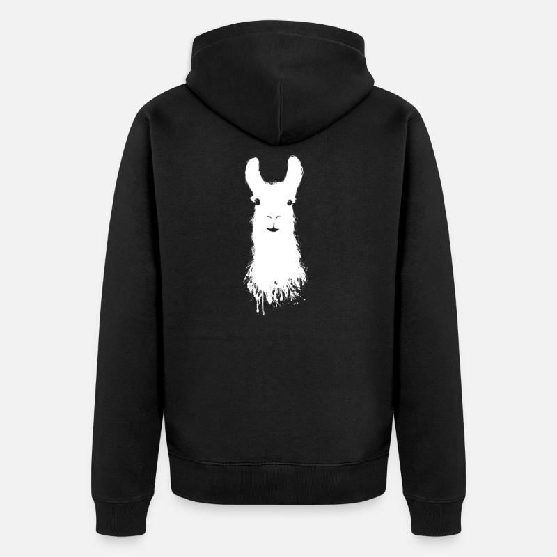 lama - Veste à capuche bio Premium Unisexe - noir