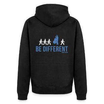 Kontrabassspieler Kontrabassist Lustig Spruch Witz - Unisex Premium Bio Zip Hoodie - Schwarz - Hinten - Nico (187cm)