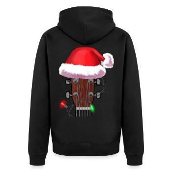 Noël cadeau musicien idée cadeau de Noël - Veste à capuche bio Premium Unisexe - noir - Dos - Nico (187cm)