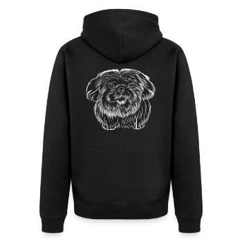 Shih Tzu - Veste à capuche bio Premium Unisexe - noir - Dos - Nico (187cm)