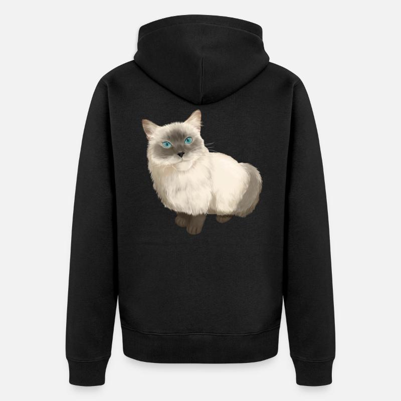 Ragdoll chat - Veste à capuche bio Premium Unisexe - noir