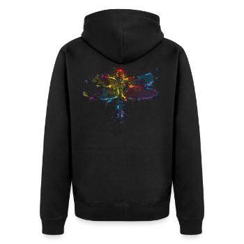 Libellule - Veste à capuche bio Premium Unisexe - noir - Dos - Nico (187cm)