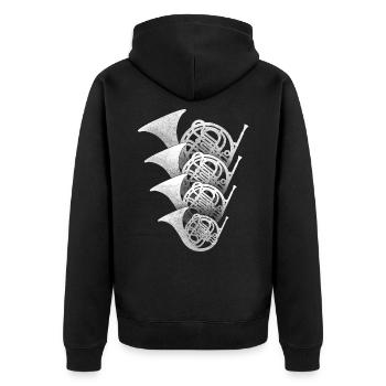 French Horn Orchestre - Veste à capuche bio Premium Unisexe - noir - Dos - Nico (187cm)
