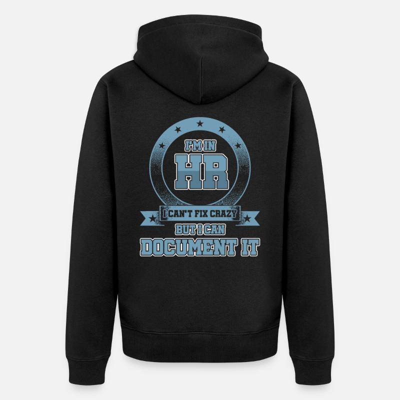 Human Resource Manager Mitarbeitermanagement - Unisex Premium Bio Zip Hoodie - Schwarz