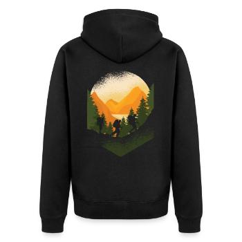 Camping Voyage Randonneurs Alpinisme Backpacker - Veste à capuche bio Premium Unisexe - noir - Dos - Nico (187cm)