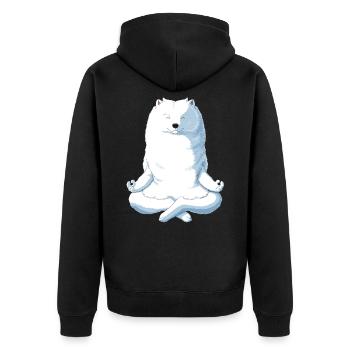 Yoga Samojede chien - Veste à capuche bio Premium Unisexe - noir - Dos - Nico (187cm)