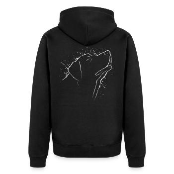 Labrador chien cadeau - Veste à capuche bio Premium Unisexe - noir - Dos - Nico (187cm)