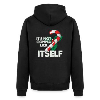 Ca ne va pas se lécher La canne de Noël - Veste à capuche bio Premium Unisexe - noir - Dos - Nico (187cm)