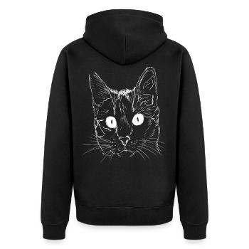 Animaux,Animaux,Chats, Animal de compagnie, Animal amour - Veste à capuche bio Premium Unisexe - noir - Dos - Nico (187cm)
