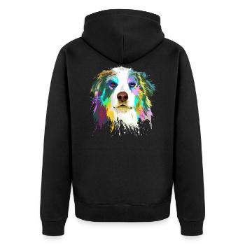 AUSTRALIAN SHEPHERD - Veste à capuche bio Premium Unisexe - noir - Dos - Nico (187cm)
