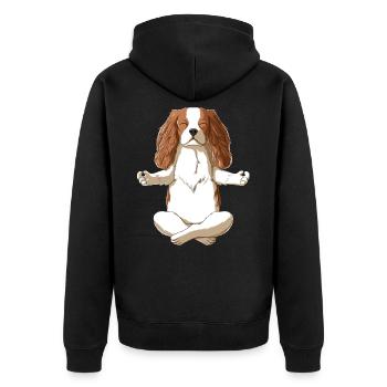 Cavalier King Charles Spaniel - Veste à capuche bio Premium Unisexe - noir - Dos - Nico (187cm)