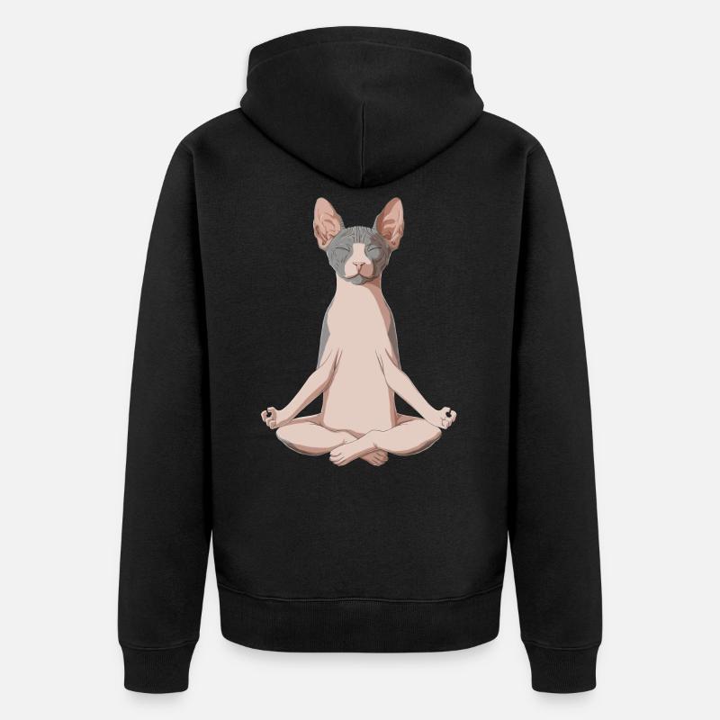 Sphynx chat - Veste à capuche bio Premium Unisexe - noir