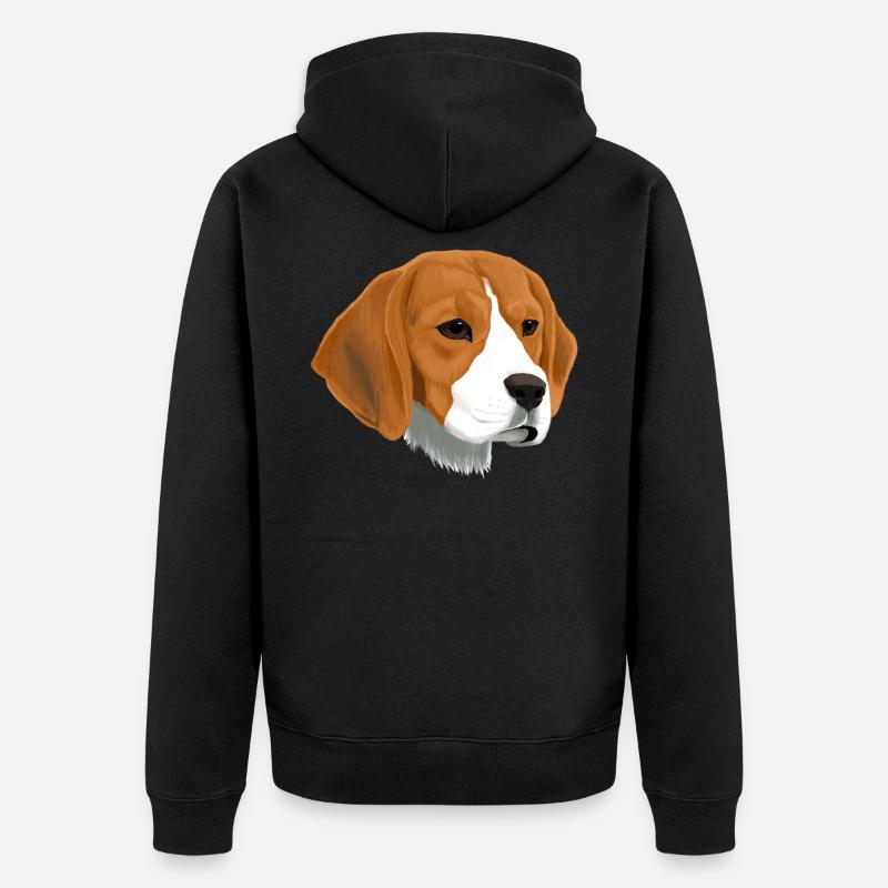 Chien Beagle - Veste à capuche bio Premium Unisexe - noir