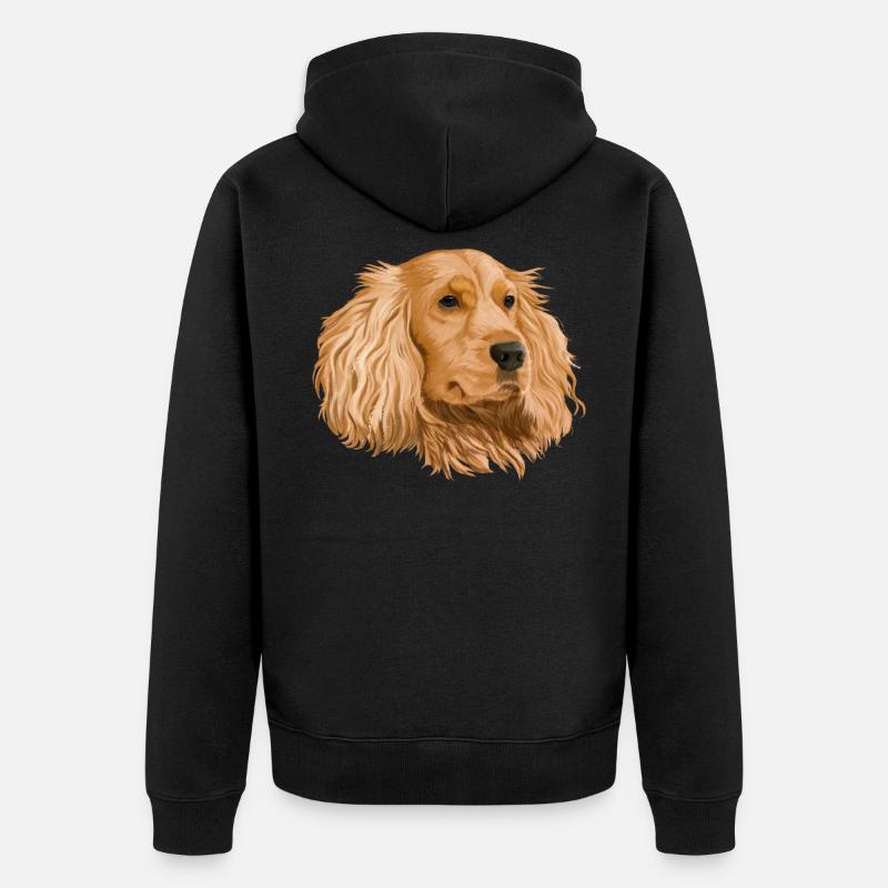 Cocker Spaniel - Veste à capuche bio Premium Unisexe - noir