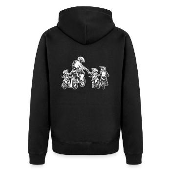 Fête des pères Riders Motorcycle Biker Motocross - Veste à capuche bio Premium Unisexe - noir - Dos - Nico (187cm)