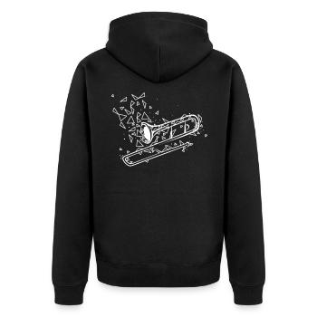 Trombone - Veste à capuche bio Premium Unisexe - noir - Dos - Nico (187cm)