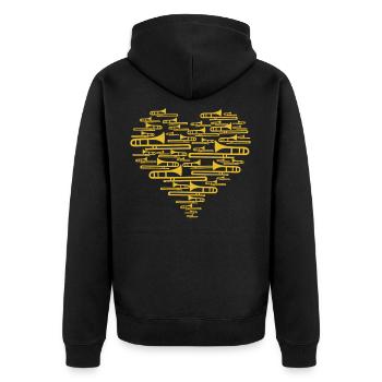 Trombone - Veste à capuche bio Premium Unisexe - noir - Dos - Nico (187cm)