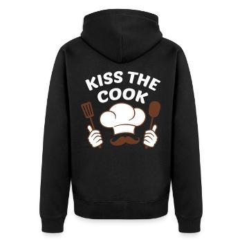 Kiss The Cook Cool Cooking Chef Gift - Veste à capuche bio Premium Unisexe - noir - Dos - Nico (187cm)