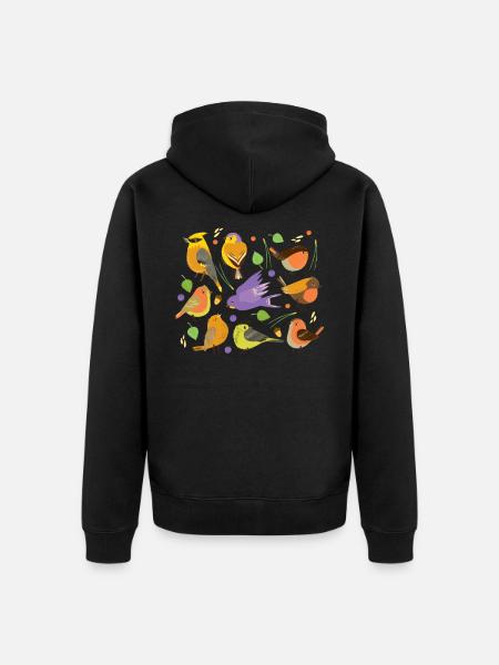 Birds Lover Bird Keeper Bird Watching Pet Gift - Premium økologisk unisex-hættejakke - sort