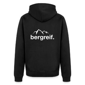 Mountain range ski mountains snow winter sport hiking - Unisex Premium Organic Zip Hoodie - black - Back - Nico (187cm)