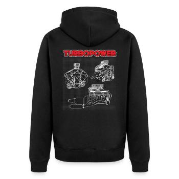 Mechanical Engineering Repair Machine Funny Gift - Unisex Premium Organic Zip Hoodie - black - Back - Nico (187cm)